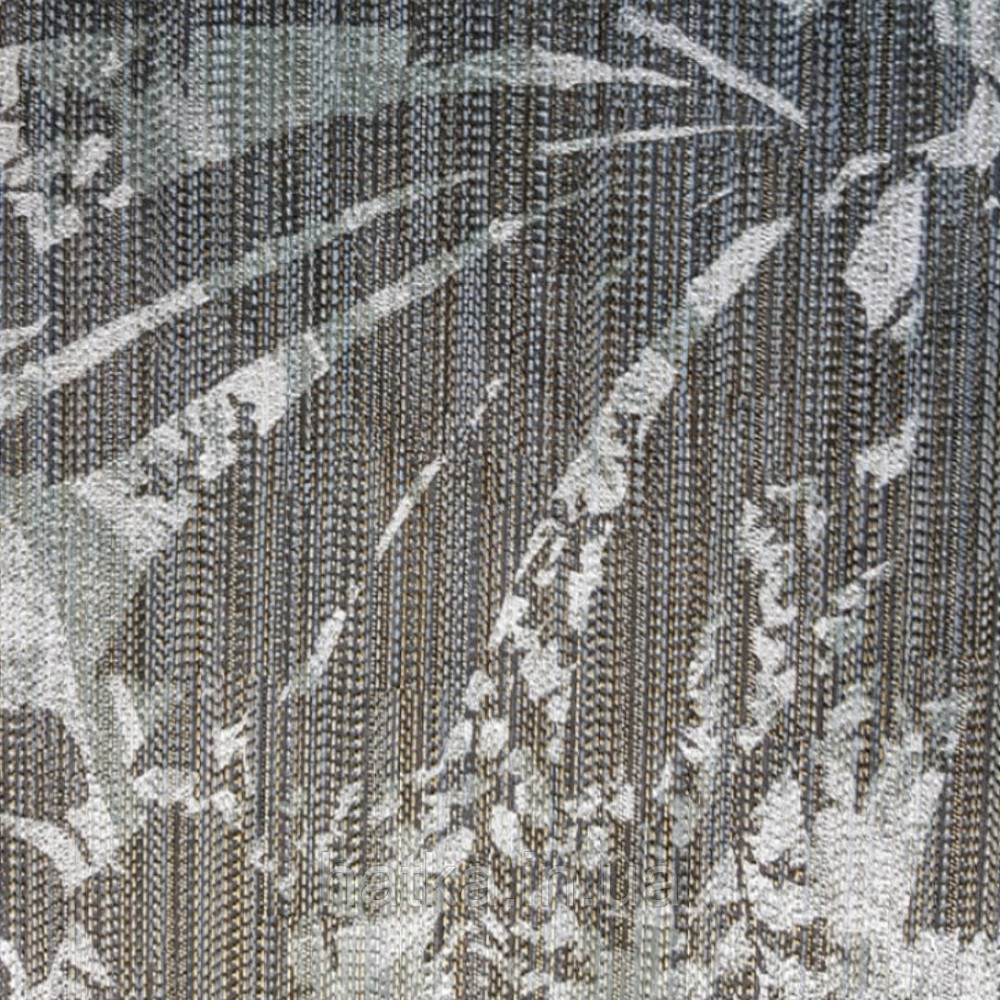 Шпалери вінілові на флізелін Sirpi Alta gamma Sempre 3 абстракція листя сірі білі на чорно золотистому 3д Київ - фото 3