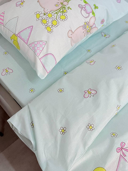 Ecotton Дитячий комплект постільної білизни Ecotton 110х140 см блакитний Ведмедик Коломия - фото 2