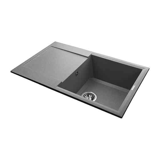 Гранітна мийка Globus Lux KOMO сiрий камiнь 790x500мм-А0005 Київ
