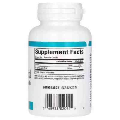 Антиоксидант Natural Factors R-липоевая кислота, 100 мг, R-Lipoic Acid+, 60 вегетарианских кап (NFS-02094) Винница