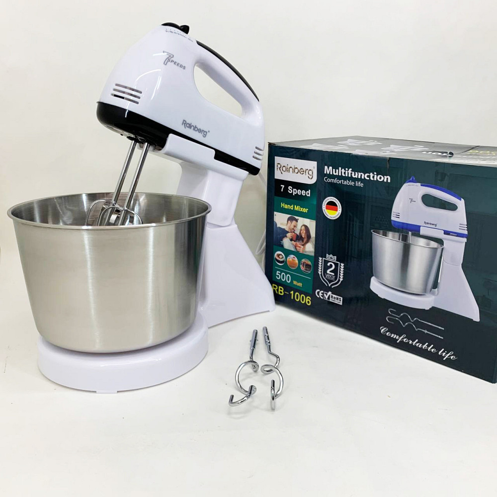 Нержавіючий міксер стаціонарний, Ручний міксер для яєць і тіста Побутовий для збивання крему WC-20 Львів - фото 3