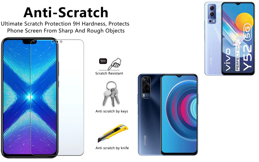 Захисне скло NeoGlass для VIVO Y52 5G, VIVO Y53S – надпрозоре та стійке Київ - фото 1