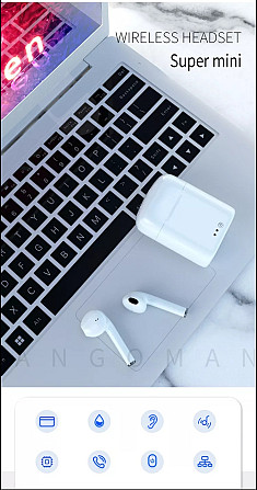 Навушники TWS i7mini по типу Airpods Bluetooth 5.0 + EDR Київ - фото 8