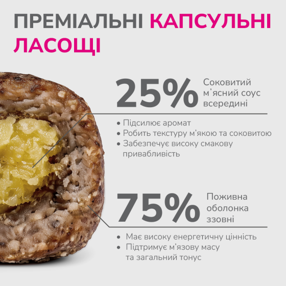 LK Baits Pet Nutrigo Treat Veal Функціональні ласощі для собак з яловичиною та качиним соусом (Ø 12 мм), 150 г Киев