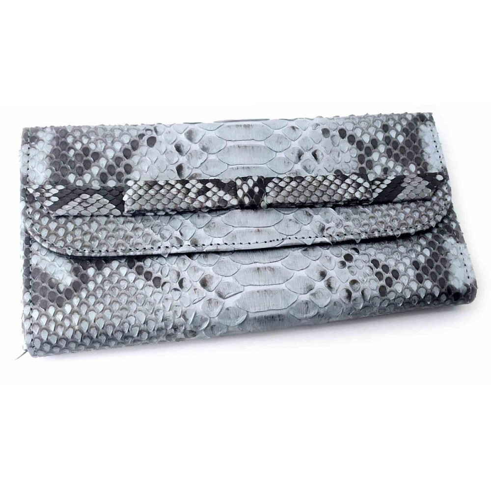 Гаманець зі шкіри пітона сірий Київ - фото 1