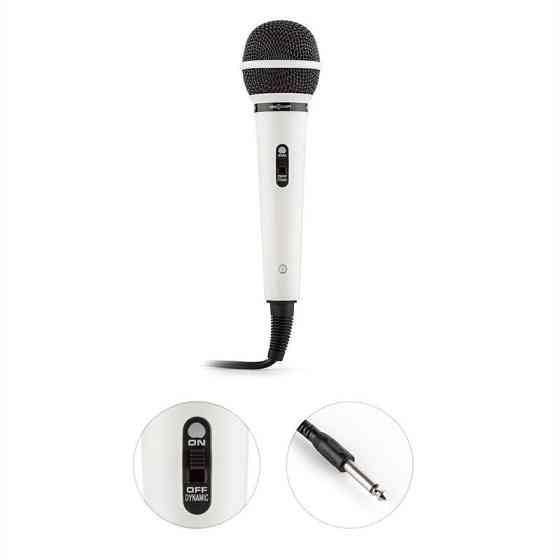 BTF11 Динамічний мікрофон для караоке Односпрямований вокальний мікрофон Білий (Німеччина, читати Рівне