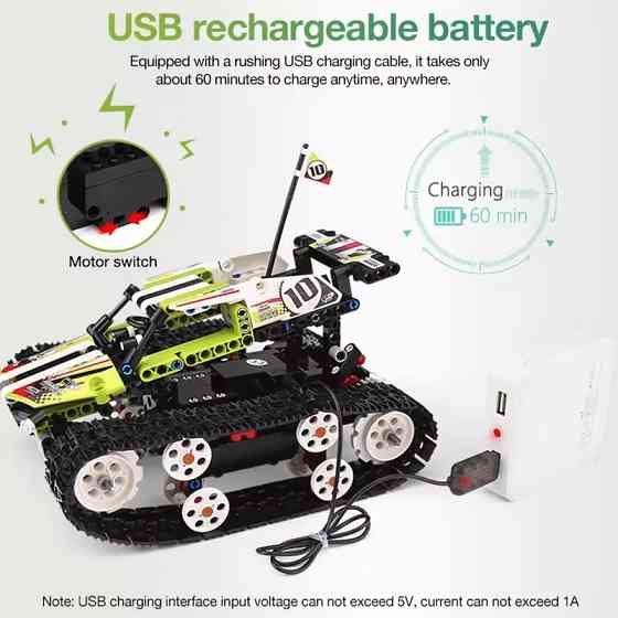 Конструктор гоночна машина на гусеничному ходу на дистанційному керуванні на 415 деталей Кам'янець-Подільський