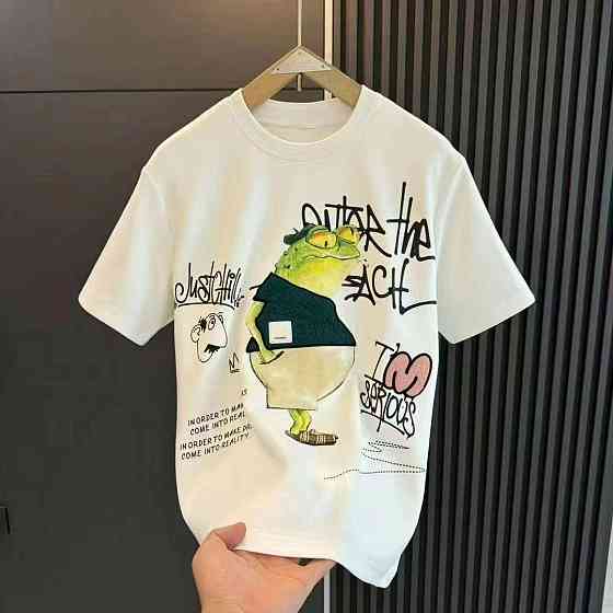 Футболка мужская с принтом  48 Белая 2664092992 Днепр