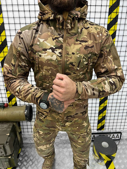 Тактическая военная куртка армейская софтшелл весна-осень softshell мультикам 91 Одесса - изображение 6
