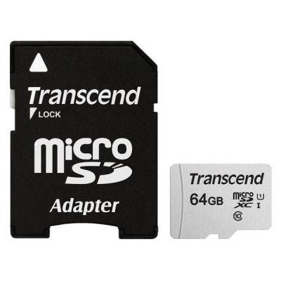 Карта памяти Transcend 64GB microSDXC class 10 UHS-I U1 (TS64GUSD300S-A) Винница - изображение 1