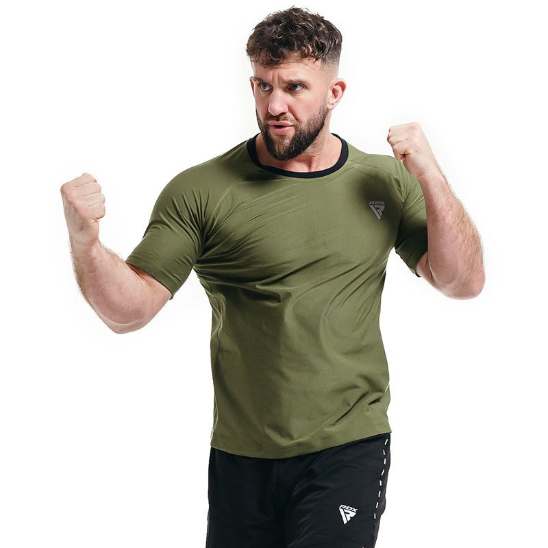 Чоловіча футболка RDX M1 з ефектом сауни Army Green L Кам'янське - фото 1