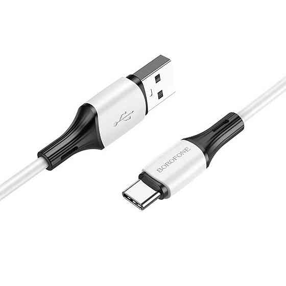 Кабель USB - Type-C BOROFONE BX79 3A 1m силіконовий силіконові конектори колір білий BX79CW Одеса
