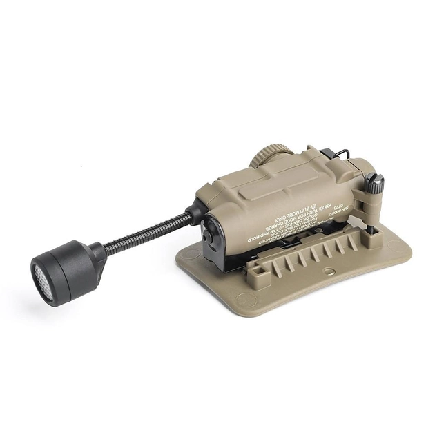 Тактический фонарь Sidewinder на шлем (белый + красный + зеленый + синий + ИК свет) картонная коробка Койот Винница - изображение 1