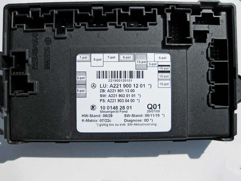 Mercedes-Benz  A2218705093 Блок керування задніх дверей S-Class W221 Одесса - изображение 2