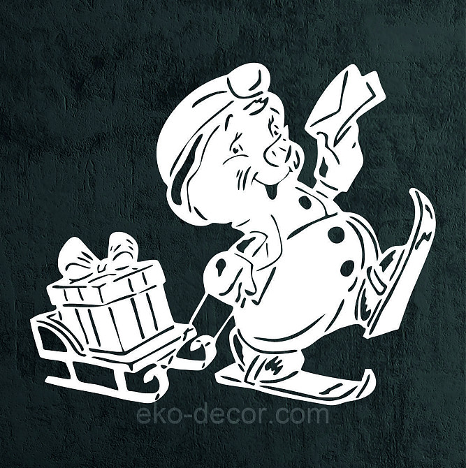 Декоративне настінне Панно «Сніговик», Декор на стену Київ - фото 8