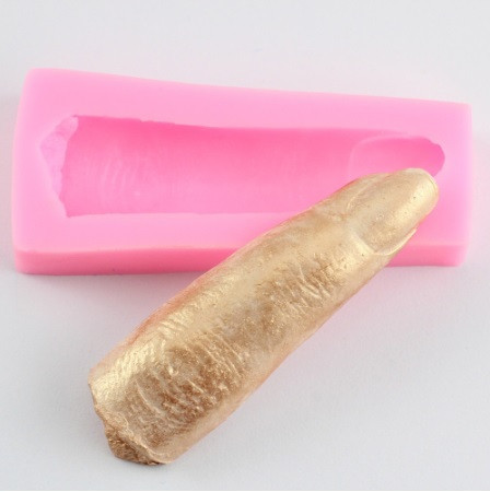 Молд силіконовий Палець 65 мм рожевий Київ - фото 3