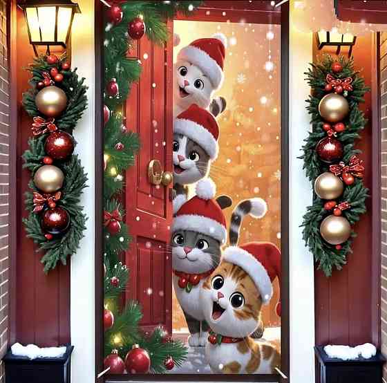 Банер на двері Різдвяний Сміла