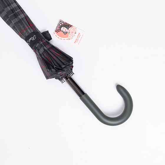 Класична парасолька-тростина напівавтомат з поліестеру 16 спиць діаметр 117 см Зелена HP-23-4GR Коломыя