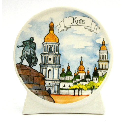 Тарелка панно декоративная Киев Площадь Б Хмельницого Киев - изображение 1