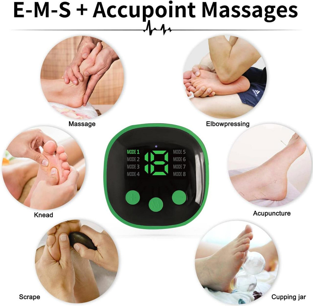 EMS массажер для ног, 8 режимов, 19 уровней интенсивности, для кровообращения и снятия боли, USB, портативный Киев - изображение 3
