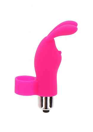 Вибратор на палец с кроликом TOY JOY розовый, 10 х 2.6 см Sex Aura Киев
