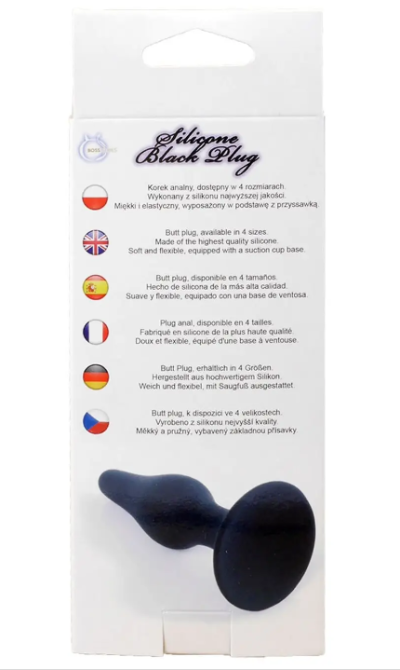 Анальный плаг Silicone Plug Black - Large Sex Aura Киев - изображение 4