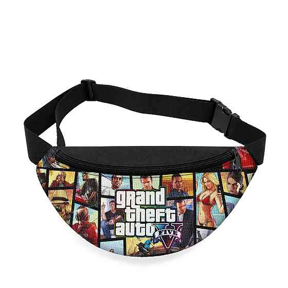 Дитяча сумка-бананка Grand Theft Auto V 32х15 см на пояс або через плече (5795) Київ