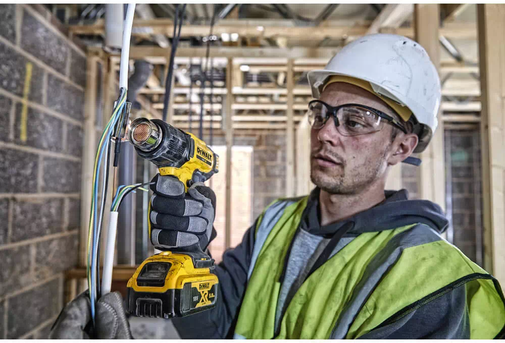 Аккумуляторный промышленный фен DeWALT DCE530N : 18 В, 290°С/530°С, 190 л/мин, без АКБ Киев - изображение 6