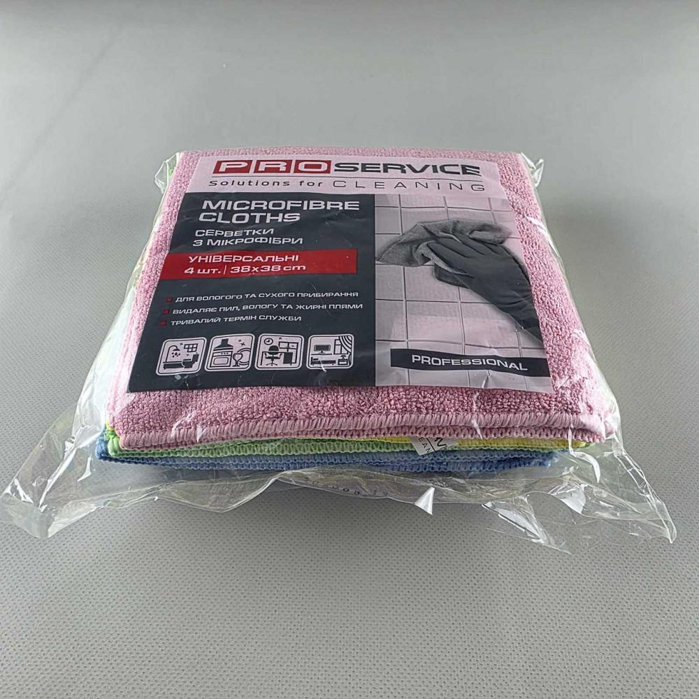 PRO серветки мікрофібра Professional (38*38) 4шт (1 пач.) Харків - фото 5