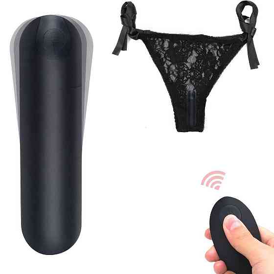 Трусики з вібрацією на дистанційному керуванні 10 режимів розмір XS-XL Чорний Вінниця