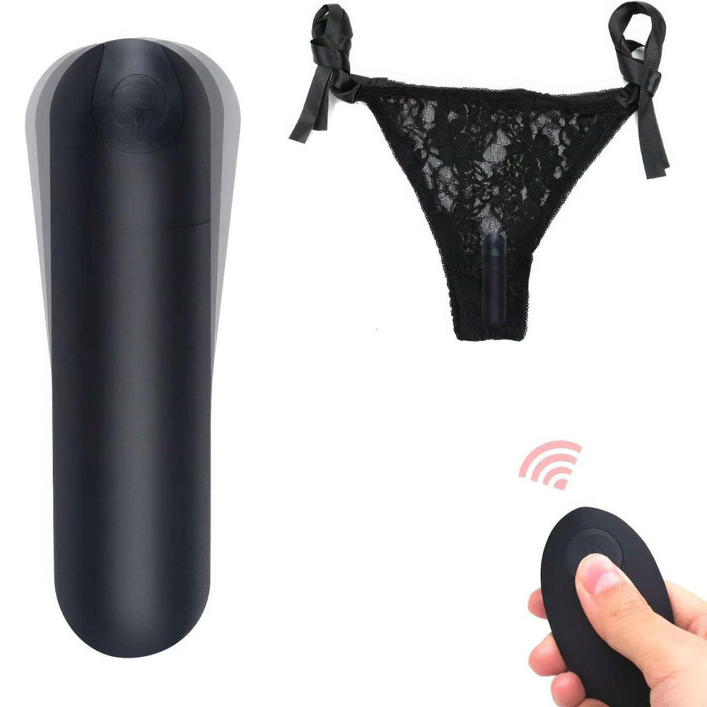 Трусики з вібрацією на дистанційному керуванні 10 режимів розмір XS-XL Чорний Вінниця - фото 1