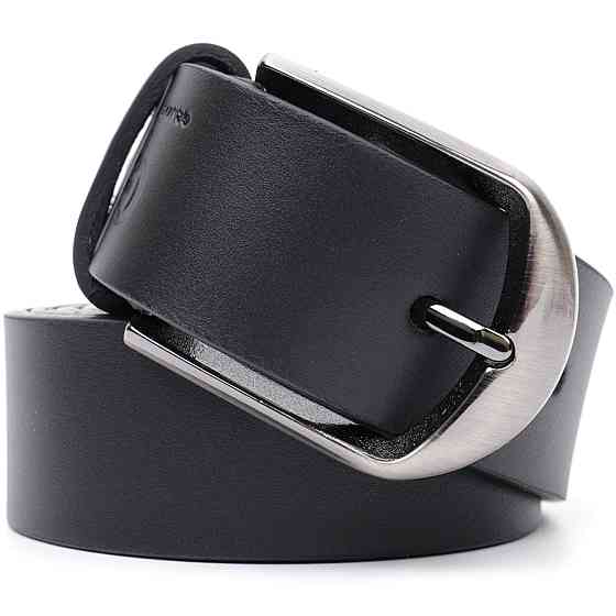 Класичний брючний пояс для чоловіків із натуральної шкіри Чорний (GRANDE PELLE) Київ