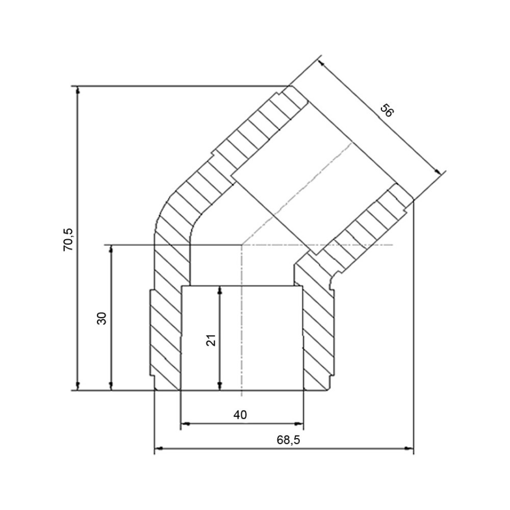 Уголок PPR Blue Ocean 40, 45° Киев - изображение 2