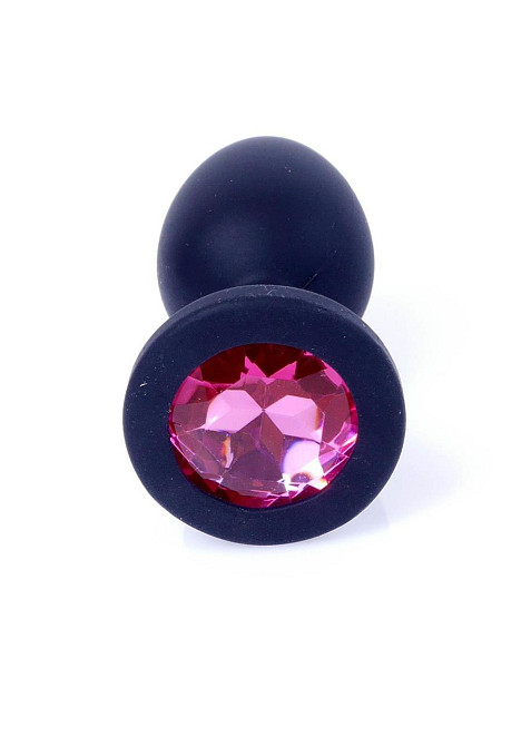 Анальна пробка - Jewellery Silicone Black Plug S Pink Sex Aura Київ - фото 3