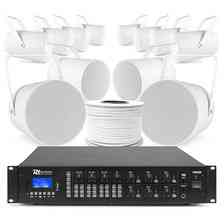 Колонка  Zestaw białych głośników tubowych 12 x 6.5" PSP6 z 6 strefowym wzmacniaczem matrycowym Київ