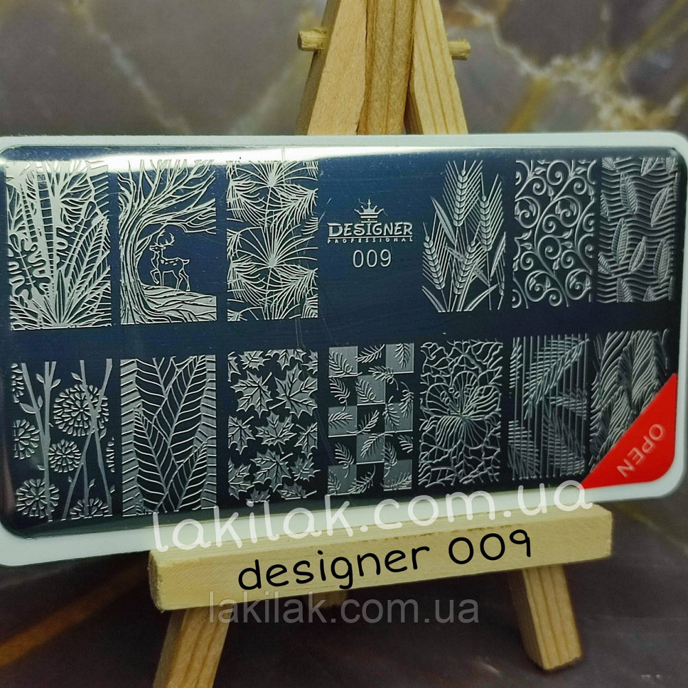 Пластина 009 для стемпінгу Designer Professional (12х6см) Херсон - изображение 1