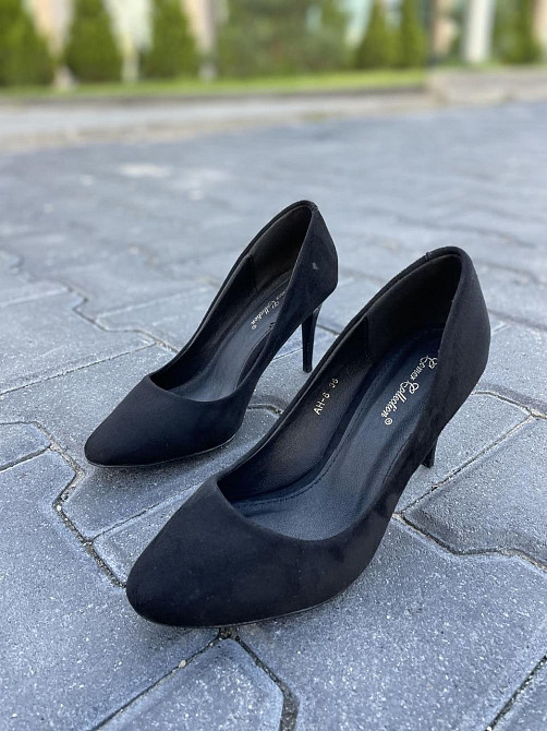 Comer Туфлі жіночі COMER чорні еко-замша висота каблука 8.5см розміри 36-40 (1960) Коломия - фото 2