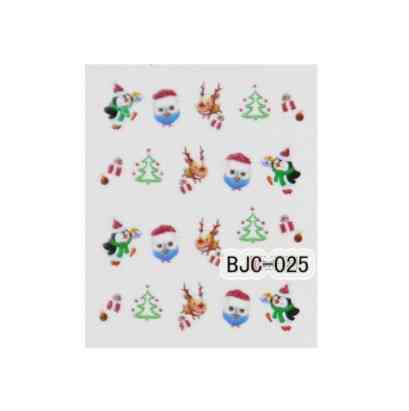 Наклейки на ногти новогодняя тематика - размер стикера 5*6см, инструкция есть в описании товара Киев