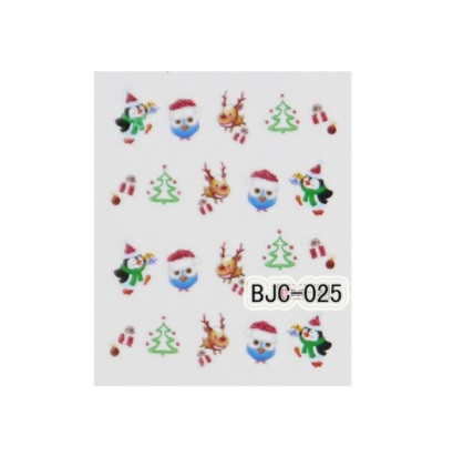 Наклейки на ногти новогодняя тематика - размер стикера 5*6см, инструкция есть в описании товара Киев - изображение 1