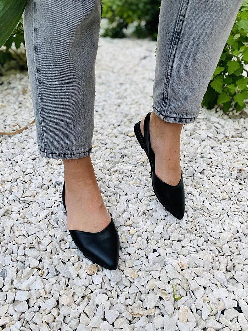 RONE Босоніжки жіночі чорні RONE B-176 літні з натуральної шкіри, із закритим носком р. 38-39 Коломыя - изображение 10