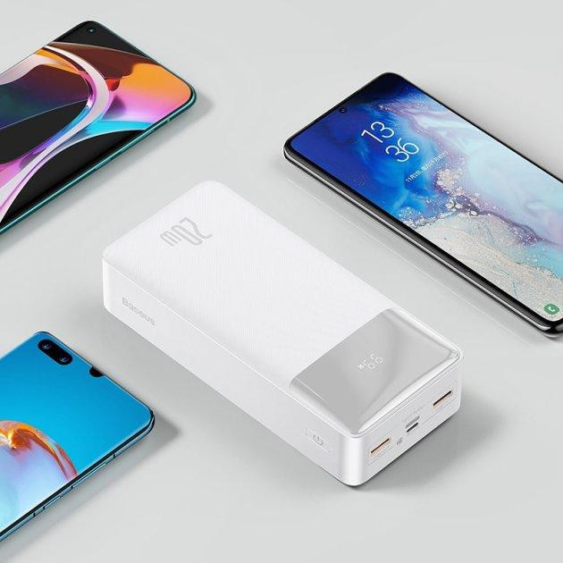 Внешнее зарядное устройство Baseus Bipow Digital Display 30000mAh 20W PPDML-N02 Белый Винница - изображение 7