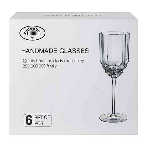 Набір з 6 високих келихів з тонкою ніжкою, 450 мл, для вина HP-16-13 Коломыя