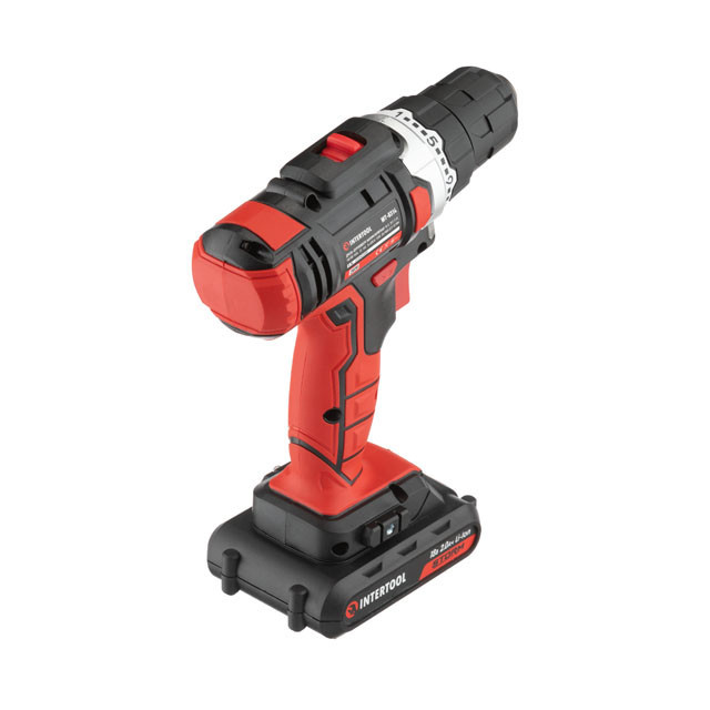 Дриль-шурупокрут акумуляторний, Li-Ion, 18 В, 25 Nm, 0-400/0-1500 об/хв, 1,3 Аг INTERTOOL WT-0313 Київ - фото 3