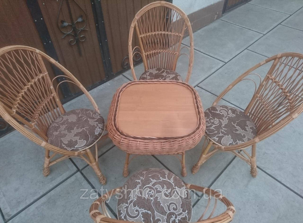 Садовая мебель с плетеными креслами Киев - изображение 4