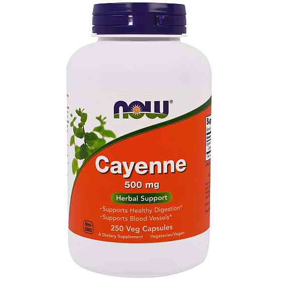 Каєнський перець Now Foods Cayenne 500 мг 250 вегетаріанських капсул Київ