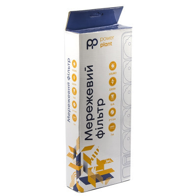 Сетевой фильтр питания PowerPlant 7 м, 5 розеток, 3x1.5мм2, евростандарт (JY-1056/7) (PPSA10M70S5B) Винница - изображение 2