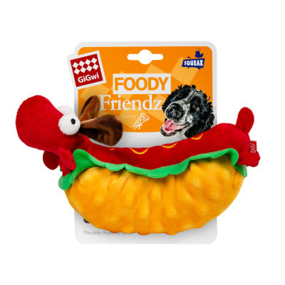 Игрушка для собак GiGwi Foody Friends Хот-Дог с пищалкой 24 см (2262) Винница - изображение 2