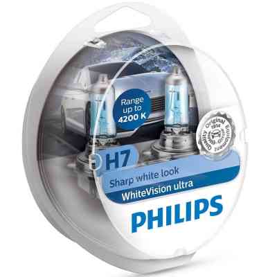Автолампа Philips H7 WhiteVision Ultra +60% 2шт (12972WVUSM) Вінниця