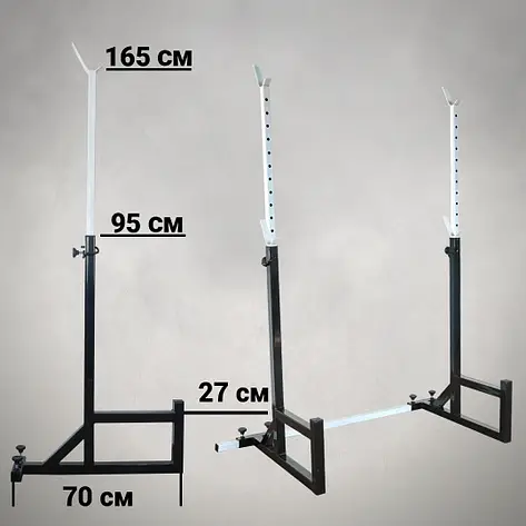 Лавка для жиму регульована 40 на 40 мм + Стійки з упорами 40 на 40 мм Київ - фото 8
