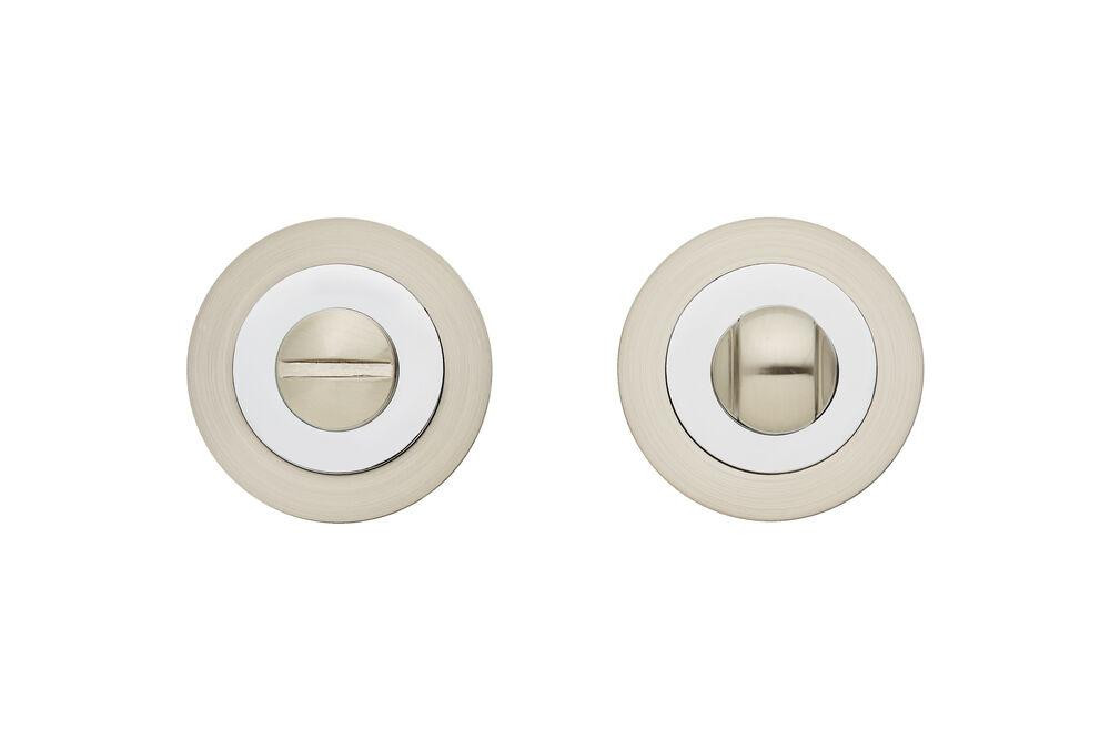 Сантехнічний фіксатор Gavrohe Z2-WC SN/CP (накладка на двері санвузла з поворотником) нікель/ хром Київ - фото 1